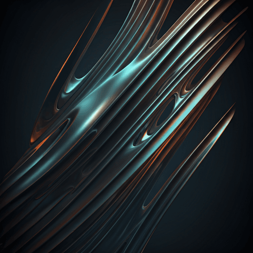 Abstract cinematic 3D render of flowing liquid blue metal against a dark void background.